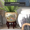 thumbnail image 3 of Red Lantern Large 18" Satsuma Porcelain Fishbowl Planter, 3 of 6