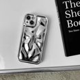thumbnail image 4 of Luxury plating 3D Lunar crater bumper soft silicon phone case for iphone 15 14 13 12 11 Pro Max Plus XS X XR Cute Back Cover, 4 of 5