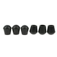 thumbnail image 1 of 6 Pieces Durable Rubber Tips Set For Foldable Triangle Cane Stool Folding Crutches Seat 3/4 inch Gray Black, 1 of 8