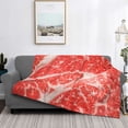 thumbnail image 2 of Fotbe Beef Steaks Manta de Franela con Estampado, Manta Ultrasuave para Cama, Sofá, Auto, Hipoalergénica y Antibolitas-50"x40", 2 of 6