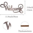thumbnail image 2 of Welcome Wood Cutout Sign Word Sculpture Wood Sign Unfinished Laser Cut Wooden Welcome Wall Art Decoration Hanging Rustic for Home Porch Wedding Party Classroom Farmhouse 6x12Inch Colorful, 2 of 9