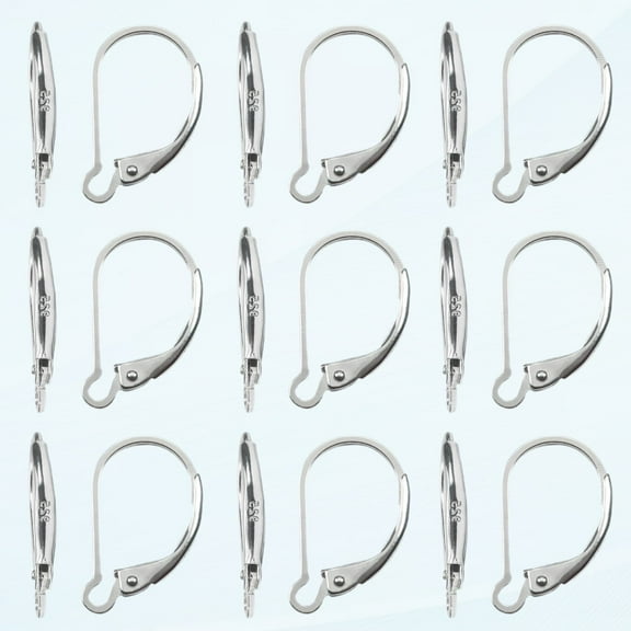 16pcs 925 Sterling Silver Leverback Earring Earring Hooks Hypoallergenic Interchangeable Dangle Cluas Wire 10x16mm Leverback Earring Finding for Jewelry Making Jewelry