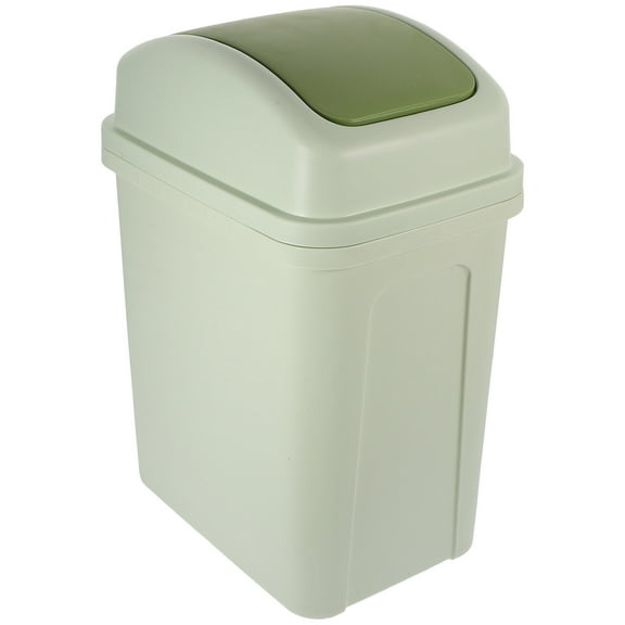 NICEXMAS Large Light Green Plastic Swing Lid Trash Can for Household Waste and Sharps Collection