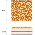 thumbnail image 3 of RYLABLUE Giraffe Print Set of 4 Coaster for Drinks, Absorbent Ceramic Stone Coasters Cup Mat with Cork Base for Home Kitchen Room Coffee Table Bar Decor, 3 of 4