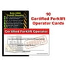 Patriot Wholesale Direct Forklift Operator/Driver Certificate, Training Cards (Package of 10)