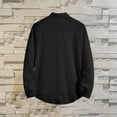 thumbnail image 5 of miqiqism Mens Button Down Shirt Trendy Cotton Casual Long Sleeve Blouses Spread Collar Lightweight Beach Plain Tops with Pockets,Black,5X-Large, 5 of 5