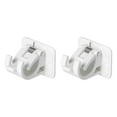 thumbnail image 2 of 2 Pack Self Adhesive Curtain Rod Holders, No Drill Brackets, Nail Free Adjustable Curtain Rod Hooks Stick On Holders, Self Adhesive Curtain Rod Holders for Home Kitchen Bedroom Hotel Window Decor, 2 of 9