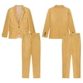 thumbnail image 2 of Alvivi 2Pcs Men Gentleman Tuxedo Suit One-Button Jacket Blazer Long Pants Set S-3XL, 2 of 7