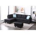 thumbnail image 2 of Leumius 98" L Shaped Sectional Couch,Modern Oversized Modular Sofa Couch with Storage Ottoman & Deep Seat,Sectional Couches for Living Room,Office,Gray, 2 of 8