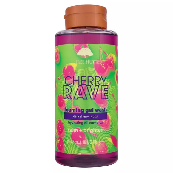 Tree Hut Foaming Gel Wash, Cherry Rave, 18 fl oz
