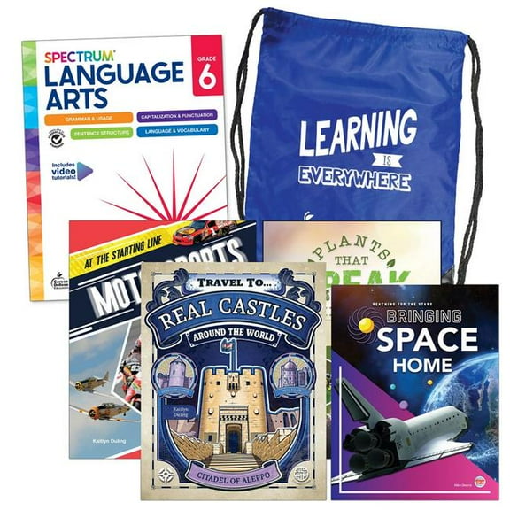 Carson Dellosa CD-745415 Spectrum Language & Literacy Backpack, English - Grade 6