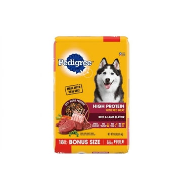 Pedigree High-Protein Adult Dry Dog Food Beef and Lamb Flavor Dry Dog Food, 18 lb.