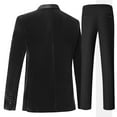 thumbnail image 2 of Beauty Emily Men's Suit Set Velvet Jacket and Pants Wedding Party Best Man Banquet Classic Costume, 2 of 8