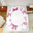 thumbnail image 5 of Castle Fairy Cartoon Pink Bow Full Size Sheets,Kawaii Ribbon Bowknot Bed Sheets, 5 of 7