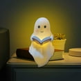 thumbnail image 7 of Light Up Ghost Decor - 8.6inch Halloween Night Light with Book (Battery Operated Mantel Lamp), 7 of 7