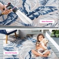 thumbnail image 3 of SAFAVIEH Cabana Rosario Botanical Indoor/Outdoor Area Rug, Beige/Navy, 5'1" x 7'6", 3 of 15