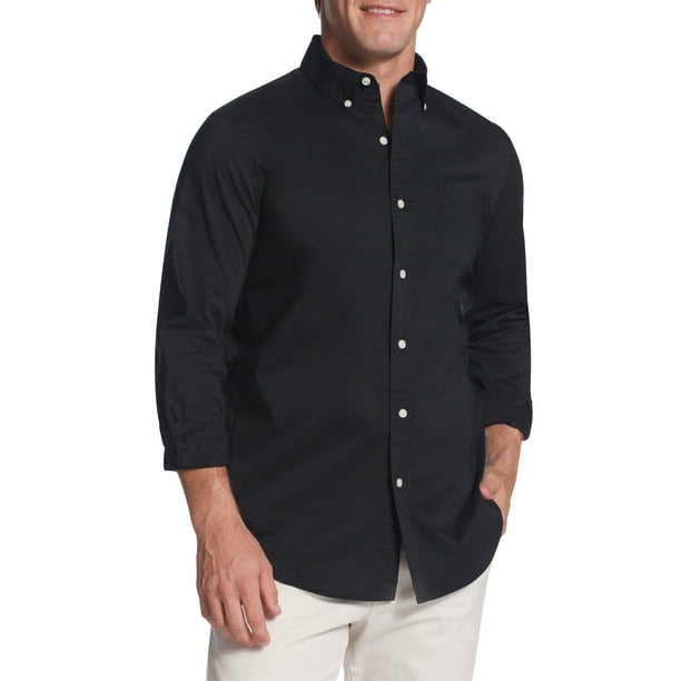 Chaps Men's Long Sleeve Solid Easy Care Button Down Shirt