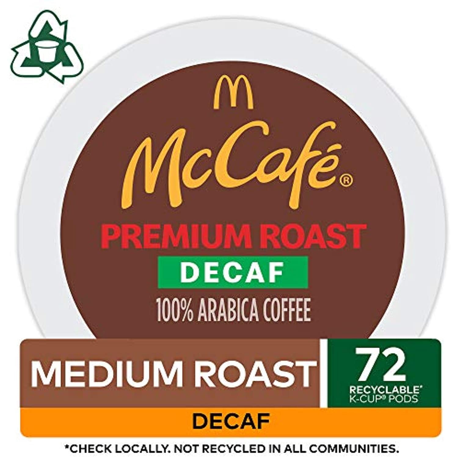 McCafÃ© Decaf Premium Medium Roast K-Cup Coffee Pods (72 Pods, 6 Packs of 12)