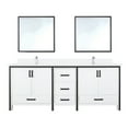 thumbnail image 4 of Ziva 80 in W White Double Bath Vanity, White Quartz Top, Faucet Set and 30 in Mirrors, 4 of 8