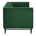 thumbnail image 3 of Modway Devote Channel Tufted Performance Velvet Loveseat in Emerald, 3 of 8