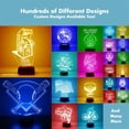 thumbnail image 4 of Mirror Magic Store Baseball Field Color Changing Personalized LED Light with Remote Control, 4 of 5