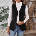 thumbnail image 2 of Kaemgyyd Women's Corduroy Vest Winter Warm Fashion Button Down Sleeveless Jackets Business Casual Dressy Work Office Outerwear, 2 of 7