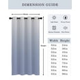 thumbnail image 6 of Minimalist Blue Thermal Insulated Blackout Curtains for Bedroom 96 Length and Grey Gradient Room Darkening Curtain 1 Panel Grommet Window Curtain Drape for Living Room Nursery Room, 6 of 7