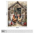 thumbnail image 2 of It's Just Chicken Time Throw Blanket Gifts for Women 60"x80" Farmhouse Christmas Holiday Velvet Flannel Blanket for Women Men Flannel Blanket for Bed, 2 of 8