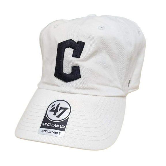 '47 Brand White Cleveland Guardians Clean Up Strapback