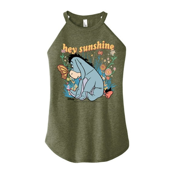 Winnie the Pooh - Butterfly Friends with Eeyore - Juniors High Neck Tank Top
