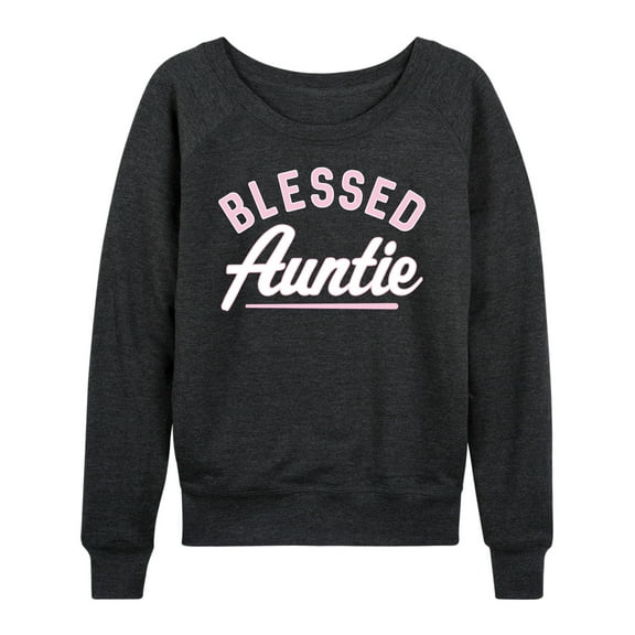 Instant Message - Blessed Auntie - Women's Lightweight French Terry Long Sleeve Shirt