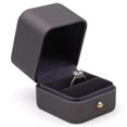 thumbnail image 1 of Caja de anillos de compromiso MYEBIUAI de cuero negro oscuro y gris, 1 of 1