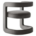 thumbnail image 4 of Winslow Performance Velvet Barrel Accent Chair in Storm Gray, 4 of 10