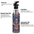 thumbnail image 3 of Yayeee 20oz Insulated Water Bottle Double Wall Stainless Steel with Flip Straw Lid, Geometric Eagle, 3 of 7
