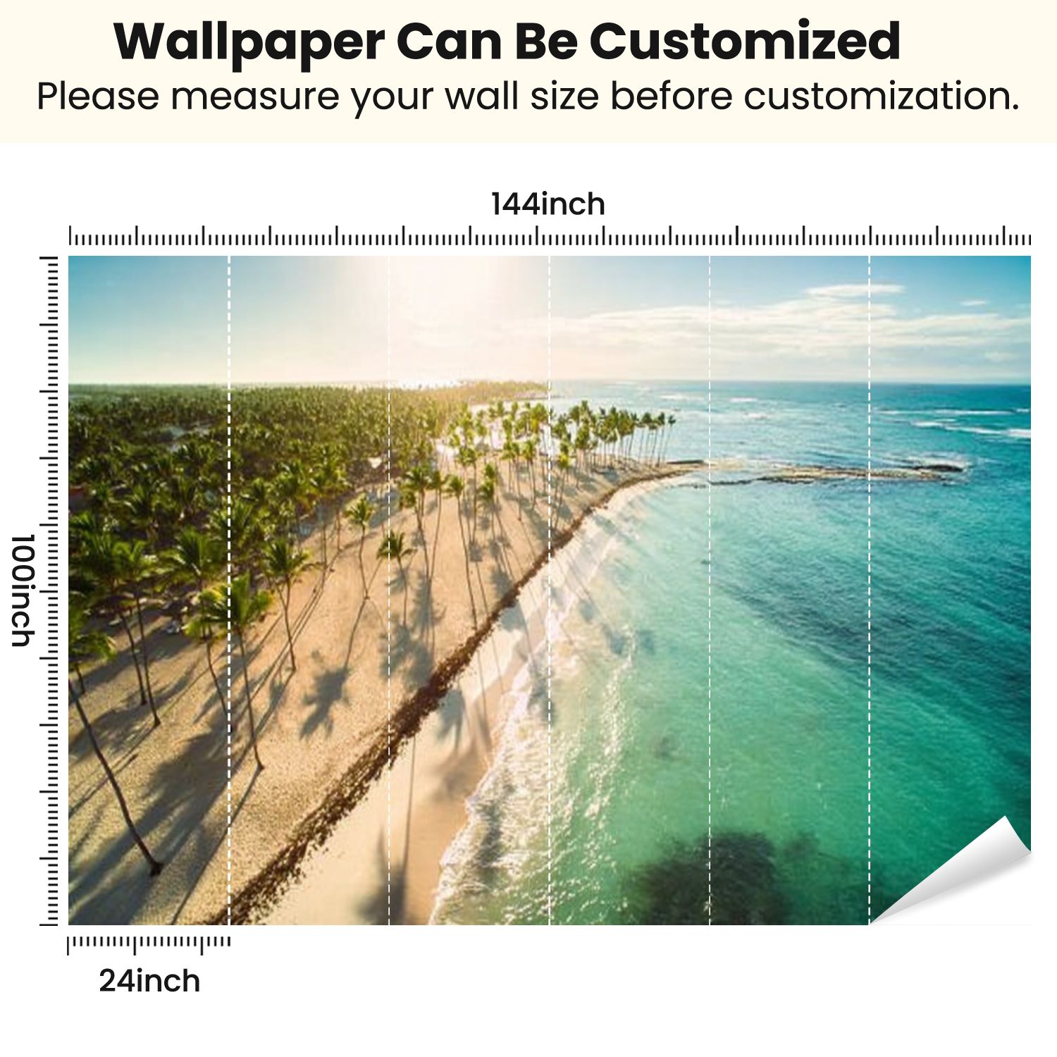 Peel and Stick Wallpaper Bathed sunlight Modern Art Wall Mural Decor Self Adhesive and Removable 100in x 144in