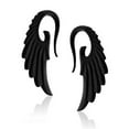 thumbnail image 3 of Black Angel Wing 00G (10MM) Tapers / Hangers / Stretcher's Acrylic 2 Pieces (1 Pair) (B/2/3/53), 3 of 3