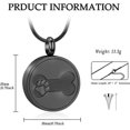thumbnail image 2 of Circle Cremation Jewelry for Ashes for Pet Keepsake Urn Necklaces with Cat Dog Paw Print Holder Pet's Ashes Pendant Memorial Gifts for Love Ones, 2 of 7