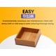 thumbnail image 5 of Ybm Home Caja De Almacenamiento Organizadora De Cajones De Bambú Para Cajones De Cocina, Cajones De Basura, Oficina, Dormitorio, Habitación De Niños, Manualidades, Costura Y Baño, Paquete De 2, 3X3X2, 5 of 5