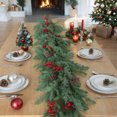 thumbnail image 2 of 70.8in Artificial Christmas Garland with Thorn Pines, Red Berries & Pinecones – Realistic Holiday Rattan Vine for Mantel, Staircase, Tabletop or Wall Décor, 2 of 5