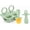 Round Straight Handle (Green) — 4 Compartments, variant on Hakochia Silicone Baby Ice Pop Molds with Easy-Grip Handles, 4-Cavity Frozen Food Feeder Tray for Toddlers, Mini Popsicle Maker for Feeding Stage, Fruit Puree & Breast Milk Snacks