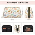 thumbnail image 2 of Conch Shells Print No.9054 Makeup Bag, Large Capacity Travel Cosmetic Bag for Women Girls- Travel Toiletry Bag Leather Portable Waterproof Makeup Case Organizer with Handle, 2 of 4