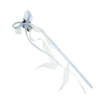 Unique Bargains 1 Pc Bow Ribbon Polkadot Hair Clips Hairdo Clip for Home Blue