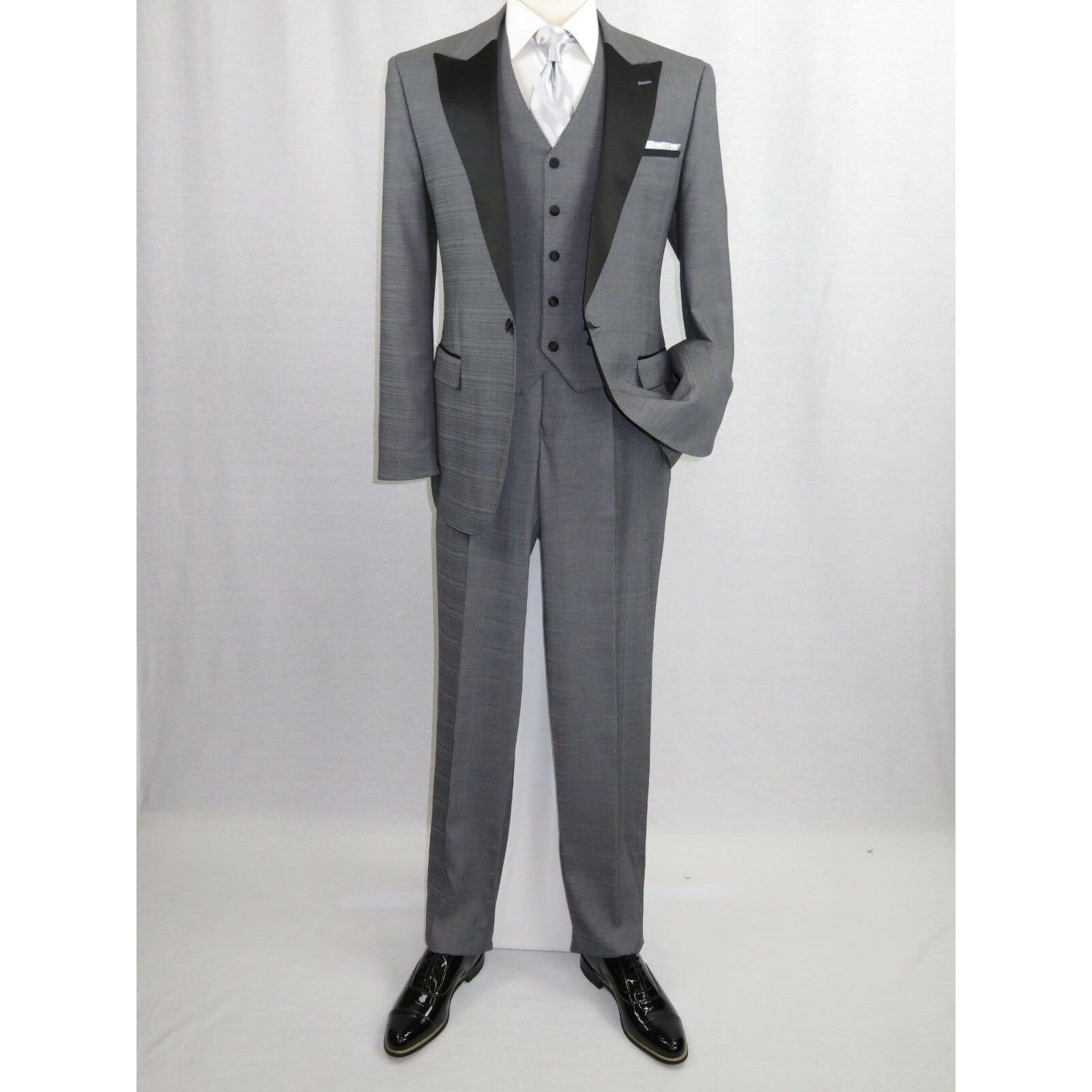 J.Valintin Men's Light Wool Statement Tuxedo Vested