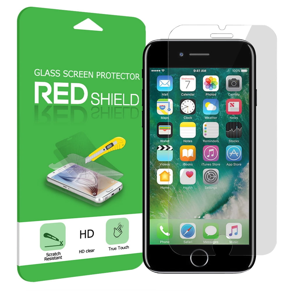 Apple iPhone 7 Plus Screen Protector, REDShield [Tempered Glass] Ultimate ImpactResistant