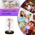 thumbnail image 2 of Rose Flower Gifts for Women,Birthday Gifts For Women,Womens Gifts for Christmas,Colorful Rainbow Artificial Flower Rose Light Up Rose in A Glass Dome,Flower Gifts For Her,Anniversary, 2 of 5