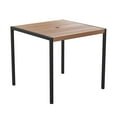 thumbnail image 2 of Emma + Oliver 35" Square All-Weather Faux Teak Patio Dining Table with Steel Frame - Seats 4, 2 of 10