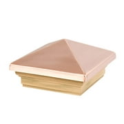Waddell 220 4 x 4 in. Copper & Wood Pyramid Post Cap