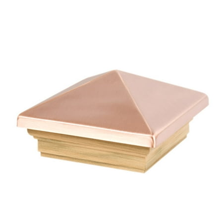 Waddell 220 4 x 4 in. Copper & Wood Pyramid Post Cap