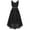 Black, variant on YONGHS Kids Girls High Waist Wedding Bridesmaid Formal Dress Evening Gown Pink 6