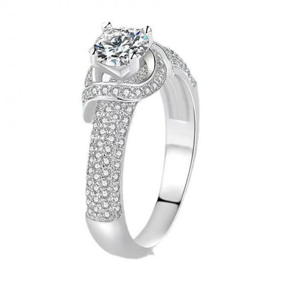 APIPEE Moissanite 0.8 Karat 925 Sterling Silver Flower Ring for Women 2025 Engagement Rings Promise Wedding Jewelry Gift for Her